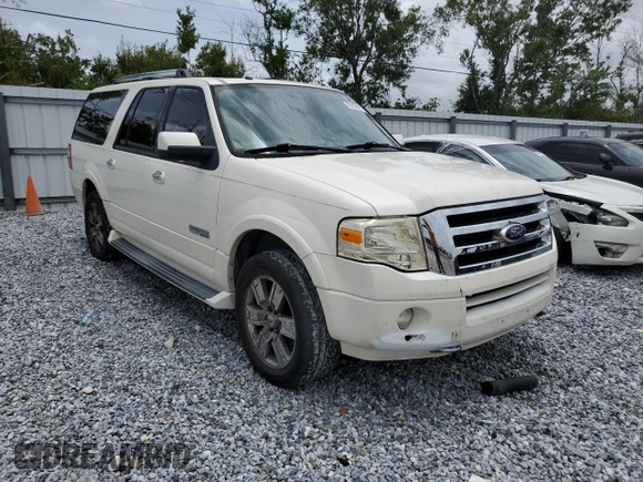 2007 Ford Expedition Max Limited with VIN 1FMFK20557LA18350, listed as a Copart auction lot 59759045 with 191,977 mi miles and Salvage title. Bid and sale history available at DreamBid. Image 4.