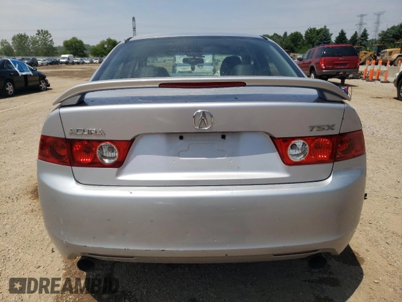 2004 Acura TSX with VIN JH4CL96804C038465, listed as a Copart auction lot 59742455 with 214,215 mi miles and Salvage title. Bid and sale history available at DreamBid. Image 6.