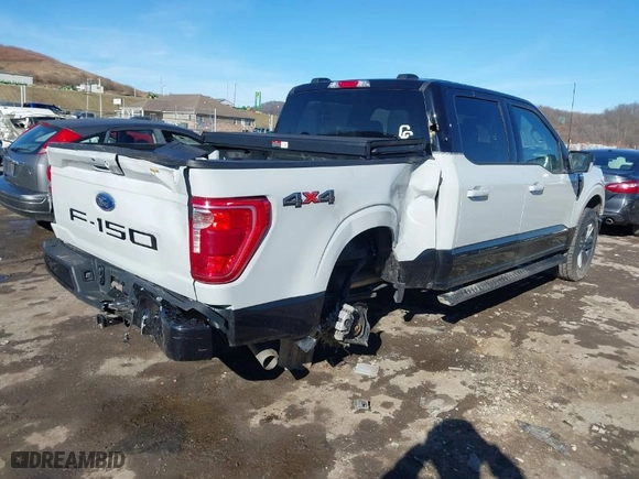 2023 Ford F-150 XL with VIN 1FTFW1E57PKE92608, listed as a IAAI auction lot 41679838 with 21,349 mi miles. Bid and sale history available at carsss.com. Image 4.