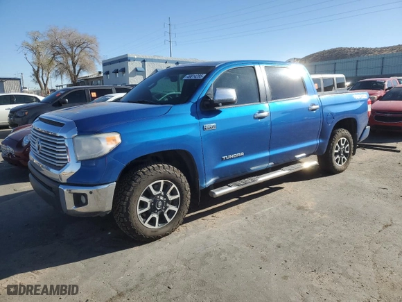2017 Toyota Tundra 4WD Limited with VIN 5TFHW5F12HX603467, listed as a Copart auction lot 46814285 with 191,785 mi miles and Salvage Title. Bid and sale history available at carsss.com. Image 1.