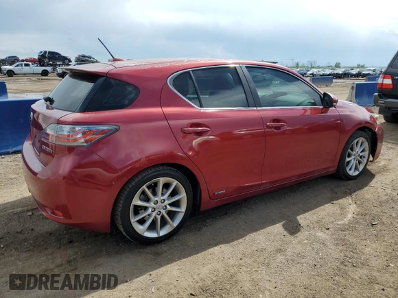 2012 Lexus CT 200h with VIN JTHKD5BH5C2119652, listed as a Copart auction lot 59312055 with 65,965 mi miles and Clean title. Bid and sale history available at DreamBid. Image 3.