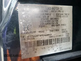 2015 Ford F-250 Lariat with VIN 1FT7W2BT4FEA24992, listed as a Copart auction lot 57040065 with 151,573 mi miles and Salvage title. Bid and sale history available at DreamBid. Image 12.