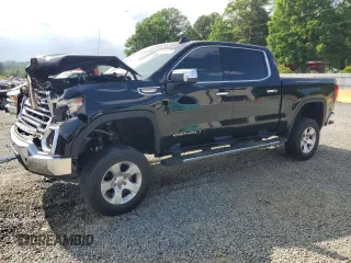 2019 GMC Sierra 1500 SLT with VIN 3GTP8DED7KG227114, listed as a Copart auction lot 55390135 with 74,544 mi miles and Salvage title. Bid and sale history available at DreamBid. Image 1.