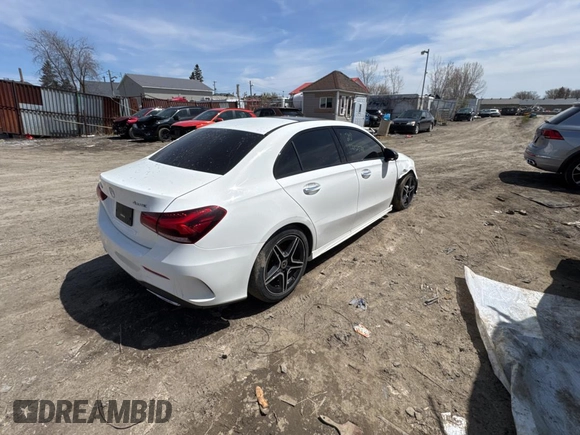 2020 Mercedes-Benz A 220 with VIN W1K3G4FB9LJ196792, listed as a Copart auction lot 55973235 with 88,600 mi miles and Salvage title. Bid and sale history available at DreamBid. Image 4.