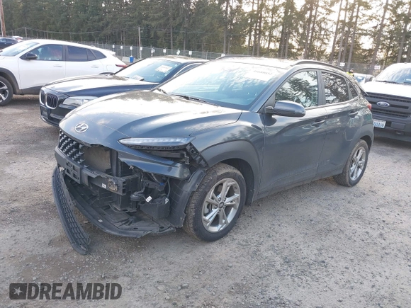 2023 Hyundai Kona SEL with VIN KM8K6CAB5PU935683, listed as a IAAI auction lot 41680852 with 59,057 mi miles and . Bid and sale history available at DreamBid. Image 22.