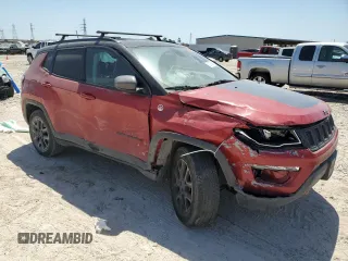 2020 Jeep Compass Trailhawk with VIN 3C4NJDDB6LT208185, listed as a Copart auction lot 56892265 with 90,924 mi miles and Salvage title. Bid and sale history available at DreamBid. Image 4.