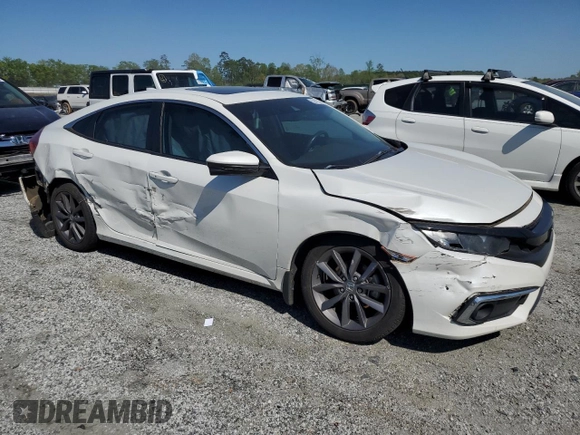 2019 Honda Civic EX-L z VIN 19XFC1F72KE001818, wystawiony jako Copart lot #52411325 z przebiegiem 58 050 mil mil oraz Szkoda całkowita • Salvage title. Historia ofert i sprzedaży dostępna na DreamBid. Obrazek 4.