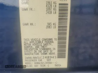 2020 Nissan Altima 2.5 S with VIN 1N4BL4BV1LC248945, listed as a Copart auction lot 49169755 with 119,511 mi miles and Salvage Title. Bid and sale history available at carsss.com. Image 14.