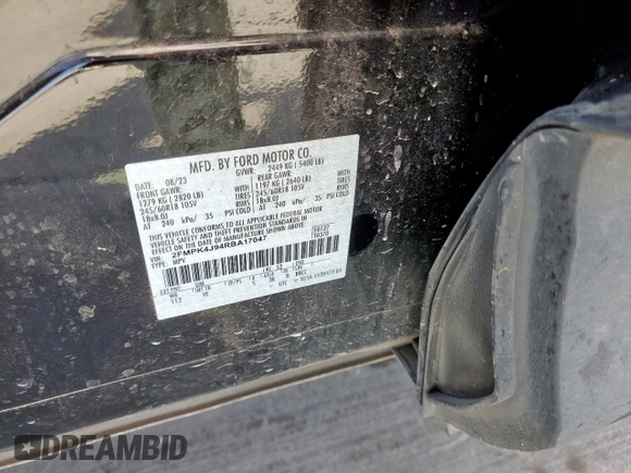 2024 Ford Edge SEL with VIN 2FMPK4J94RBA17047, listed as a Copart auction lot 49618415 with 21,047 mi miles and Salvage Title. Bid and sale history available at carsss.com. Image 12.