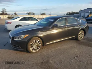 2017 Genesis G80 3.8L with VIN KMHGN4JE5HU180447, listed as a Copart auction lot 79687954 with 70,495 mi miles and Salvage Title. Bid and sale history available at DreamBid. Image 1.