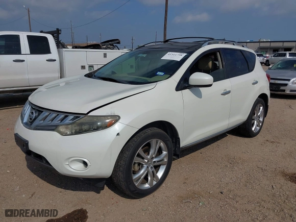 2009 Nissan Murano SL with VIN JN8AZ18W79W144751, listed as a IAAI auction lot 41511798 with 141,730 mi miles. Bid and sale history available at carsss.com. Image 2.