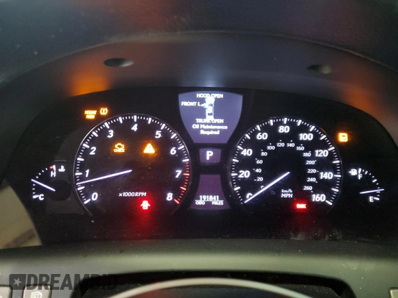 2011 Lexus LS 460 z VIN JTHBL5EF8B5103973, wystawiony jako Copart lot #56885645 z przebiegiem 191 841 mil mil oraz Szkody całkowita. Historia ofert i sprzedaży dostępna na DreamBid. Obrazek 9.