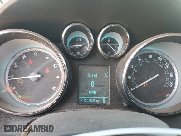 2013 Buick Verano with VIN 1G4PP5SK1D4126125, listed as a Copart auction lot 52476965 with 201,526 mi miles and Salvage title. Bid and sale history available at DreamBid. Image 9.