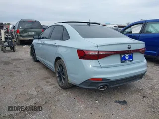 2025 Volkswagen Jetta GLI Autobahn with VIN 3VW1T7BU6SM017581, listed as a IAAI auction lot 41278346 with 4,499 mi miles and . Bid and sale history available at DreamBid. Image 3.