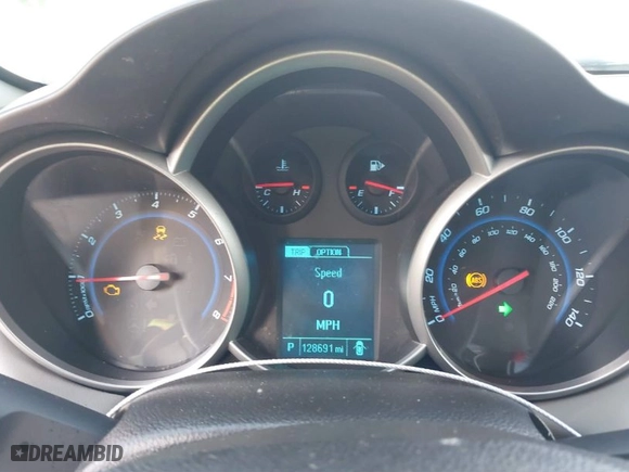 2014 Chevrolet Cruze 1LT with VIN 1G1PC5SBXE7251617, listed as a IAAI auction lot 41854990 with 128,691 mi miles. Bid and sale history available at carsss.com. Image 7.