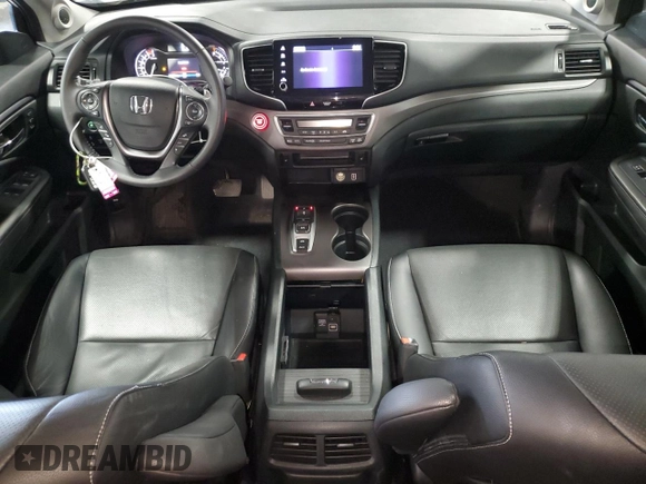 2023 Honda Ridgeline RTL with VIN 5FPYK3F56PB037672, listed as a Copart auction lot 56315435 with 26,550 mi miles and Salvage title. Bid and sale history available at DreamBid. Image 8.