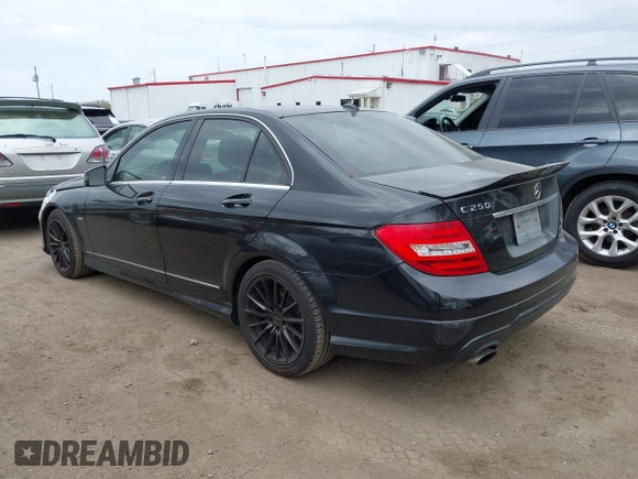 2012 Mercedes-Benz C-Class C 250 Sport with VIN WDDGF4HB6CA605476, listed as a IAAI auction lot 41974235 with 216,209 mi miles. Bid and sale history available at carsss.com. Image 3.