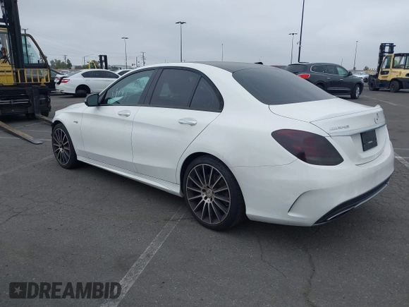 2018 Mercedes-Benz C 43 AMG with VIN 55SWF6EB5JU254522, listed as a IAAI auction lot 41669141 with 38,724 mi miles and . Bid and sale history available at carsss.com. Image 3.