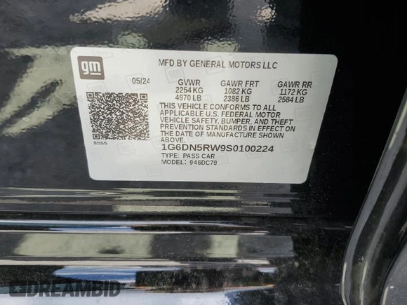 2025 Cadillac CT5 Premium Luxury with VIN 1G6DN5RW9S0100224, listed as a Copart auction lot 71603314 with 1,029 mi miles and Salvage title. Bid and sale history available at DreamBid. Image 13.