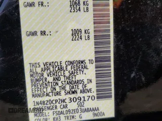 2017 Nissan LEAF SL with VIN 1N4BZ0CP2HC309170, listed as a Copart auction lot 49815053 with 35,422 mi miles. Bid and sale history available at carsss.com. Image 12.