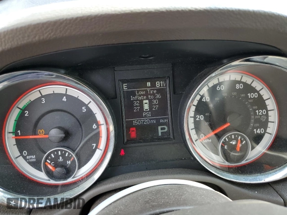 2013 Dodge Durango Crew with VIN 1C4SDHDT3DC697734, listed as a Copart auction lot 43588155 with 150,720 mi miles and Salvage title. Bid and sale history available at DreamBid. Image 9.