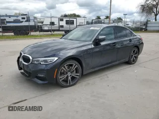 2021 BMW 3 Series 330e with VIN 3MW5P7J09M8B59312, listed as a Copart auction lot 47954125 with 0 mi miles and Salvage Title. Bid and sale history available at carsss.com. Image 1.