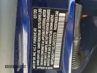 2020 Porsche Taycan 4S z VIN WP0AB2Y1XLSA52223, wystawiony jako Copart lot #51683985 z przebiegiem 46 908 mil mil oraz Szkoda całkowita • Salvage title. Historia ofert i sprzedaży dostępna na DreamBid. Obrazek 13.
