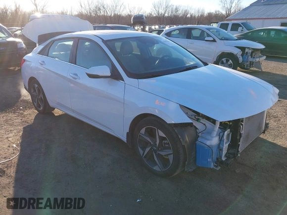 2023 Hyundai Elantra Limited with VIN 5NPLP4AG5PH114603, listed as a IAAI auction lot 41451811 with 11,612 mi miles and . Bid and sale history available at DreamBid. Image 1.