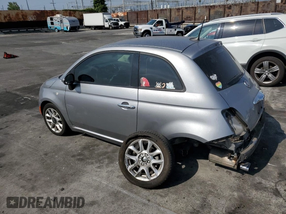 2017 FIAT 500 Pop with VIN 3C3CFFKR6HT618873, listed as a Copart auction lot 53839615 with 59,932 mi miles and Salvage Title. Bid and sale history available at carsss.com. Image 2.