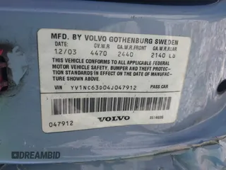2004 Volvo C70 с VIN YV1NC63D04J047912, выставлен на аукционе IAAI как лот 42299881 с пробегом Не указан миль и . История ставок и продаж доступна на DreamBid. Изображение 9.