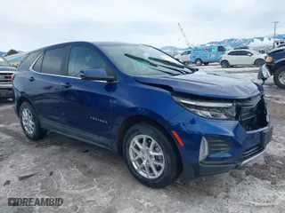 2022 Chevrolet Equinox LT with VIN 3GNAXUEV1NS222176, listed as a IAAI auction lot 41568536 with 10,278 mi miles. Bid and sale history available at carsss.com. Image 1.