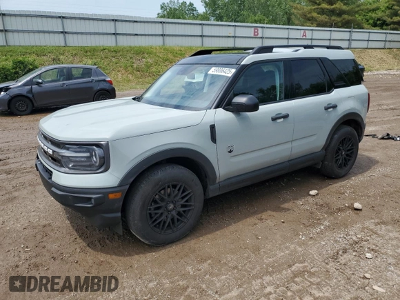 2021 Ford Bronco Sport Big Bend with VIN 3FMCR9B68MRA76222, listed as a Copart auction lot 59886425 with 41,311 mi miles and Clean title. Bid and sale history available at DreamBid. Image 1.