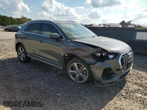 2020 Audi Q3 S line Premium with VIN WA1DECF38L1044231, listed as a Copart auction lot 74263564 with 28,011 mi miles and Clean Title. Bid and sale history available at carsss.com. Image 4.