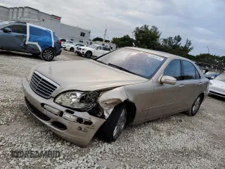2003 Mercedes-Benz S-Class 4.3L with VIN WDBNG70J13A378120, listed as a Copart auction lot 42592815 with 0 mi miles and Salvage Title. Bid and sale history available at carsss.com. Image 1.