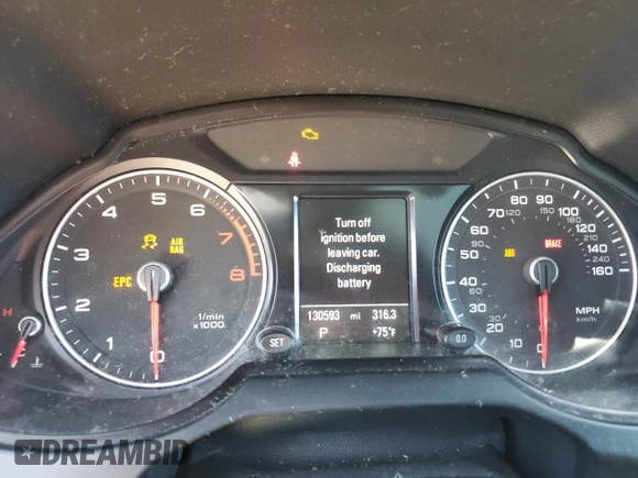 2013 Audi Q5 Premium Plus with VIN WA1DGAFP8DA049741, listed as a Copart auction lot 49789495 with 130,593 mi miles and Clean title. Bid and sale history available at DreamBid. Image 9.
