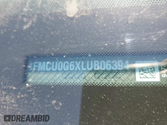 2020 Ford Escape SE with VIN 1FMCU0G6XLUB06394, listed as a Copart auction lot 60331935 with 16,135 mi miles and Salvage title. Bid and sale history available at DreamBid. Image 14.