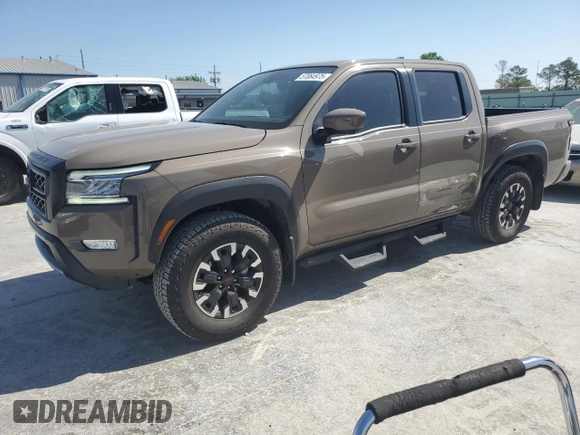 2023 Nissan Frontier Pro-4X with VIN 1N6ED1EK0PN668109, listed as a Copart auction lot 57064975 with 6,406 mi miles and Salvage title. Bid and sale history available at DreamBid. Image 1.