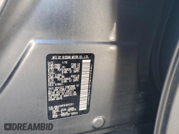 2015 Infiniti QX80 with VIN JN8AZ2NF9F9572311, listed as a Copart auction lot 75133454 with 0 mi miles and Salvage Title. Bid and sale history available at carsss.com. Image 13.