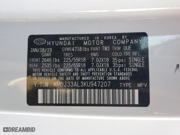 2019 Hyundai Tucson Night with VIN KM8J33AL3KU947207, listed as a Copart auction lot 77409114 with 81,323 mi miles and Salvage Title. Bid and sale history available at carsss.com. Image 15.