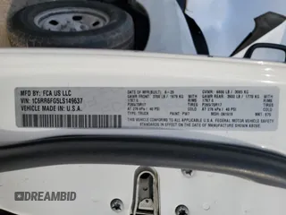 2020 Ram 1500 Tradesman z VIN 1C6RR6FG5LS149637, wystawiony jako Copart lot #55335625 z przebiegiem 79 445 mil mil oraz Szkoda całkowita • Salvage title. Historia ofert i sprzedaży dostępna na DreamBid. Obrazek 12.