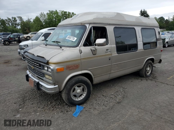 1992 Chevrolet Chevy Van с VIN 1GBEG25K2N7130047, выставлен на аукционе Copart как лот 68682724 с пробегом 143 585 миль миль и Списание • Salvage title. История ставок и продаж доступна на DreamBid. Изображение 1.