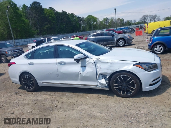 2017 Genesis G80 3.8L with VIN KMHGN4JE4HU169181, listed as a IAAI auction lot 41991011 with 78,470 mi miles. Bid and sale history available at carsss.com. Image 13.