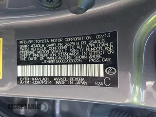 2013 Lexus ES 300h with VIN JTHBW1GG0D2020225, listed as a IAAI auction lot 41949955 with 100,052 mi miles and . Bid and sale history available at DreamBid. Image 9.