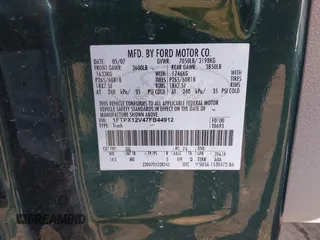 2007 Ford F-150 XL z VIN 1FTPX12V47FB44912, wystawiony jako IAAI lot #42520469 z przebiegiem 163 277 mil mil oraz . Historia ofert i sprzedaży dostępna na DreamBid. Obrazek 9.