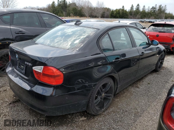 2006 BMW 3 Series 325i with VIN WBAVB13546KR66469, listed as a Copart auction lot 50187625 with 185,677 mi miles and Clean Title. Bid and sale history available at carsss.com. Image 3.