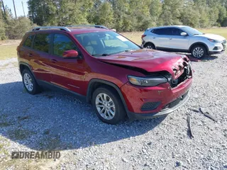 2021 Jeep Cherokee Latitude with VIN 1C4PJLCBXMD121269, listed as a IAAI auction lot 41717615 with 51,211 mi miles. Bid and sale history available at carsss.com. Image 1.