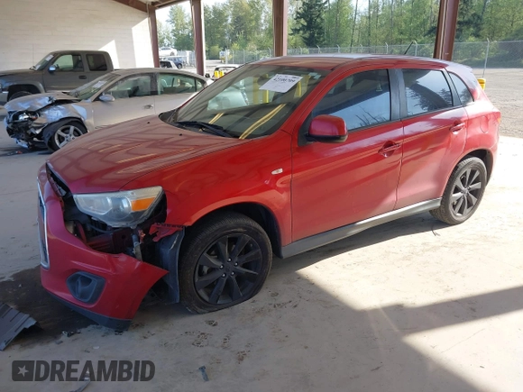 2014 Mitsubishi Outlander Sport ES with VIN 4A4AP3AU4EE004073, listed as a IAAI auction lot 42100709 with 170,788 mi miles. Bid and sale history available at carsss.com. Image 17.