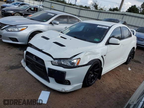 2011 Mitsubishi Lancer Evolution GSR with VIN JA32W8FV4BU033621, listed as a Copart auction lot 71182174 with 129,131 mi miles and Salvage Title. Bid and sale history available at carsss.com. Image 1.