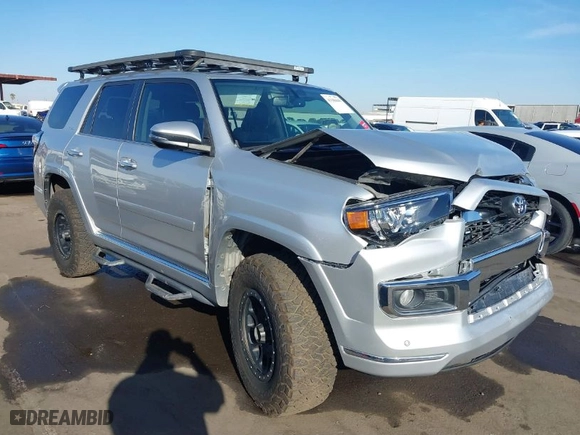 2016 Toyota 4Runner Limited with VIN JTEBU5JR1G5361379, listed as a IAAI auction lot 41186843 with 162,714 mi miles. Bid and sale history available at carsss.com. Image 1.