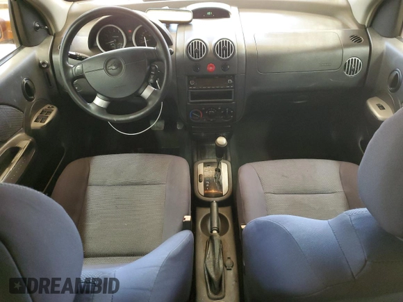 2006 Chevrolet Aveo LT with VIN KL1TG56686B562427, listed as a Copart auction lot 45393615 with 211,170 mi miles and Salvage title. Bid and sale history available at DreamBid. Image 8.